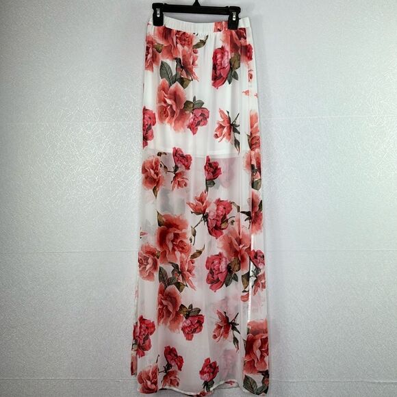 Show Me Your MuMu Rose Print Sullens Maxi Skirt XS - Picture 2 of 5